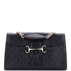 Emily Chain Flap Bag Guccissima Leather Medium