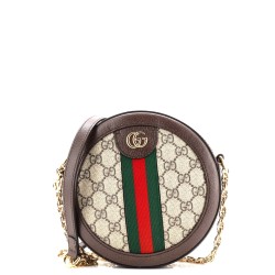 Ophidia Round Shoulder Bag GG Coated Canvas Mini
