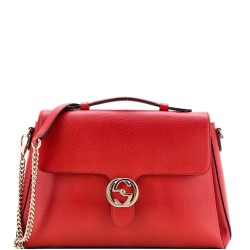 Interlocking Top Handle Bag Leather Medium