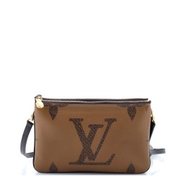 Double Zip Pochette Reverse Monogram Giant