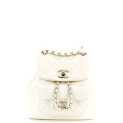 Duma Drawstring Backpack Quilted Leather Small
