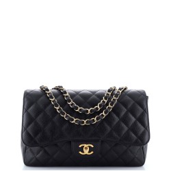 Classic Single Flap Bag Quilted Caviar Jumbo