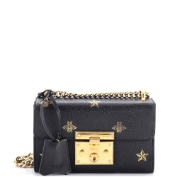 Emily Chain Flap Shoulder Bag Guccissima Patent Small