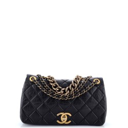 Pondichery Flap Bag Quilted Aged Calfskin Small