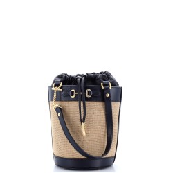 Horsebit 1955 Bucket Bag Leather and Canvas Small