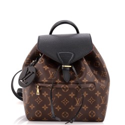 Montsouris NM Backpack Monogram Canvas with Leather PM