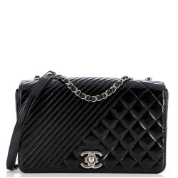 Coco Boy Flap Bag Quilted Patent Medium