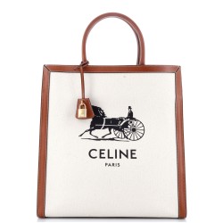 Sulky Vertical Cabas Tote Canvas with Leather Large