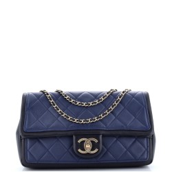 Graphic Flap Bag Quilted Calfskin Medium