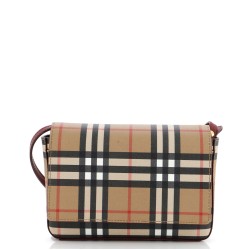 Hampshire Shoulder Bag Vintage Check Coated Canvas Small