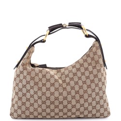 Horsebit Hobo GG Canvas Medium