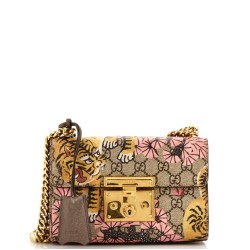 Padlock Shoulder Bag Bengal Print GG Coated Canvas Small
