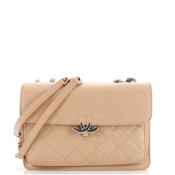 CC Box Flap Bag Quilted Calfskin Small