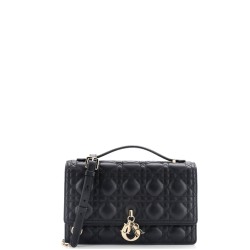 My Dior Top Handle Flap Bag Cannage Quilt Lambskin Small