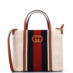 Interlocking G Web Tote Canvas Small
