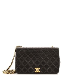 Vintage Full Flap Bag Quilted Lambskin Medium