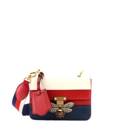 Queen Margaret Flap Bag Colorblock Leather Medium