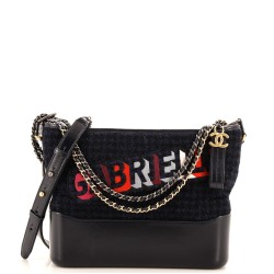 Gabrielle Logo Hobo Tweed and Calfskin Medium