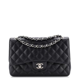 Classic Double Flap Bag Quilted Caviar Jumbo