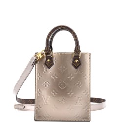 Petit Sac Plat Bag Monogram Vernis with Monogram Canvas