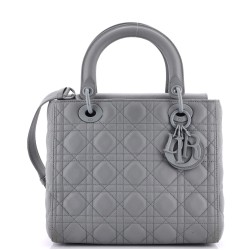 Ultra Matte Lady Dior Bag Cannage Quilt Calfskin Medium