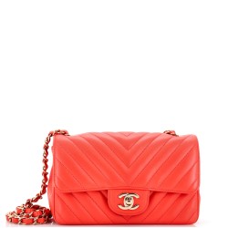 Classic Single Flap Bag Chevron Lambskin Mini