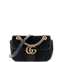 GG Marmont Flap Bag Matelasse Velvet Small