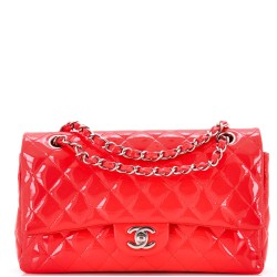 Classic Double Flap Bag Quilted Patent Medium