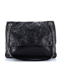 Niki Chain Flap Bag Matelasse Chevron Leather Large