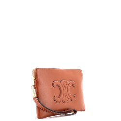 Cuir Triomphe Wristlet Pouch Leather Small