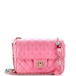 Candy Heart Flap Bag Quilted Lambskin Small