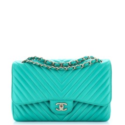 Classic Double Flap Bag Chevron Lambskin Jumbo