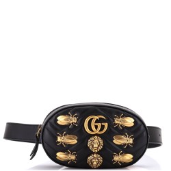 GG Marmont Belt Bag Embellished Matelasse Leather