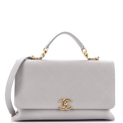 Chic Affinity Top Handle Bag Stitched Caviar Medium
