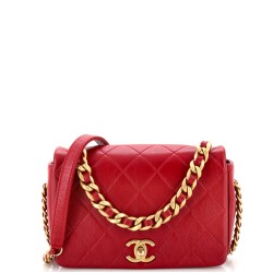 Fashion Therapy Full Flap Bag Quilted Shiny Lambskin Small