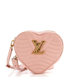 New Wave Heart Crossbody Bag Quilted Leather