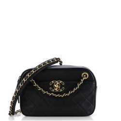 Chain Infinity Camera Bag Quilted Lambskin