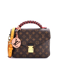 Braided Handle Pochette Metis Monogram Canvas with Leather
