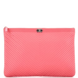 Boy O Case Clutch Chevron Lambskin Large