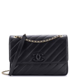 Paris-Salzburg Coco Vintage Flap Bag Diagonal Quilted Lambskin Jumbo