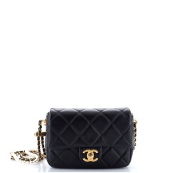 My Perfect Adjustable Chain Flap Bag Quilted Lambskin with Pearls Mini
