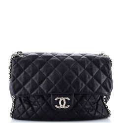 Chain Around Flap Bag Quilted Leather Maxi