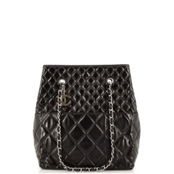 In The Business Tote Quilted Patent Vinyl North South