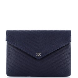 Statement Pouch Chevron Caviar Large