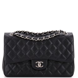 Classic Double Flap Bag Quilted Caviar Jumbo