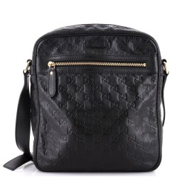 Front Zip Messenger Guccissima Leather Medium