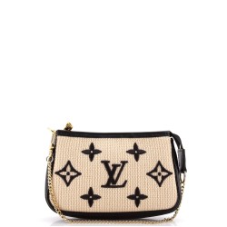 Pochette Accessoires Monogram Giant Embroidered Cotton Mini