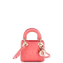 Lady Dior Bag Ostrich Micro