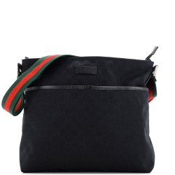 Front Pocket Web Messenger GG Canvas Medium