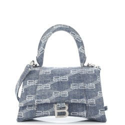 Hourglass Top Handle Bag BB Monogram Denim Small